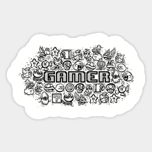 Gamer Doodle Sticker